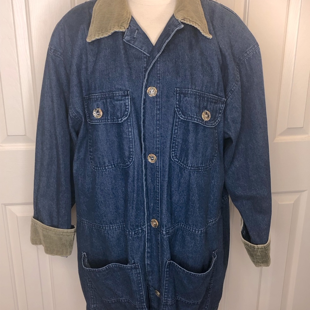 French Navy Denim Jacket 1X